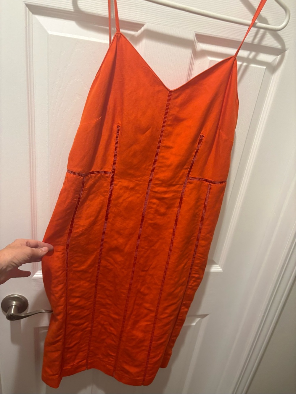 Banana Republic Tomato Red Linen Blend Sheath Dress | Size 6
